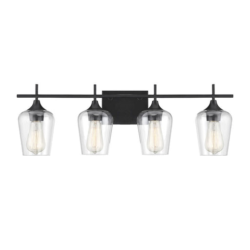 Savoy House Octave 4-Light Bathroom Vanity Light, Black - 8-4030-4-BK