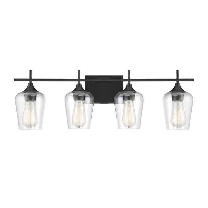 Savoy House Octave 4-Light Bathroom Vanity Light, Black - 8-4030-4-BK