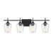 Savoy House Octave 4-Light Bathroom Vanity Light, Black - 8-4030-4-BK