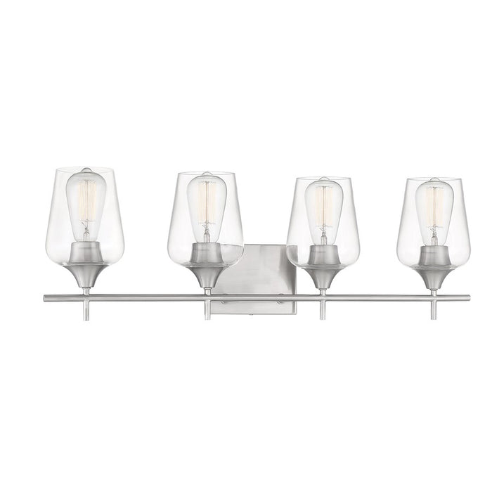 Savoy House Octave 4-Light Bathroom Vanity Light, Satin Nickel