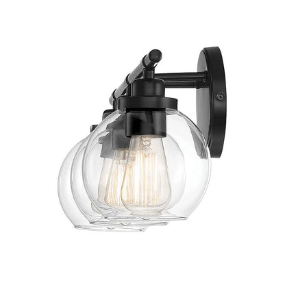 3 Light Bathroom Vanity Light, Matte Black