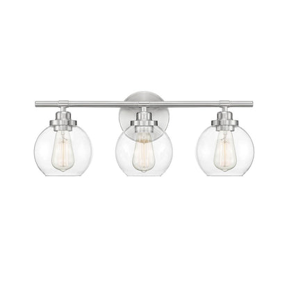 Savoy House Carson 3-Light Bathroom Vanity Light, Satin Nickel - 8-4050-3-SN