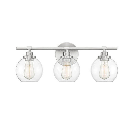 Savoy House Carson 3-Light Bathroom Vanity Light, Satin Nickel - 8-4050-3-SN