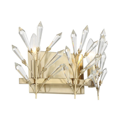 Savoy House Orianna 2 Light Bath, Noble Brass