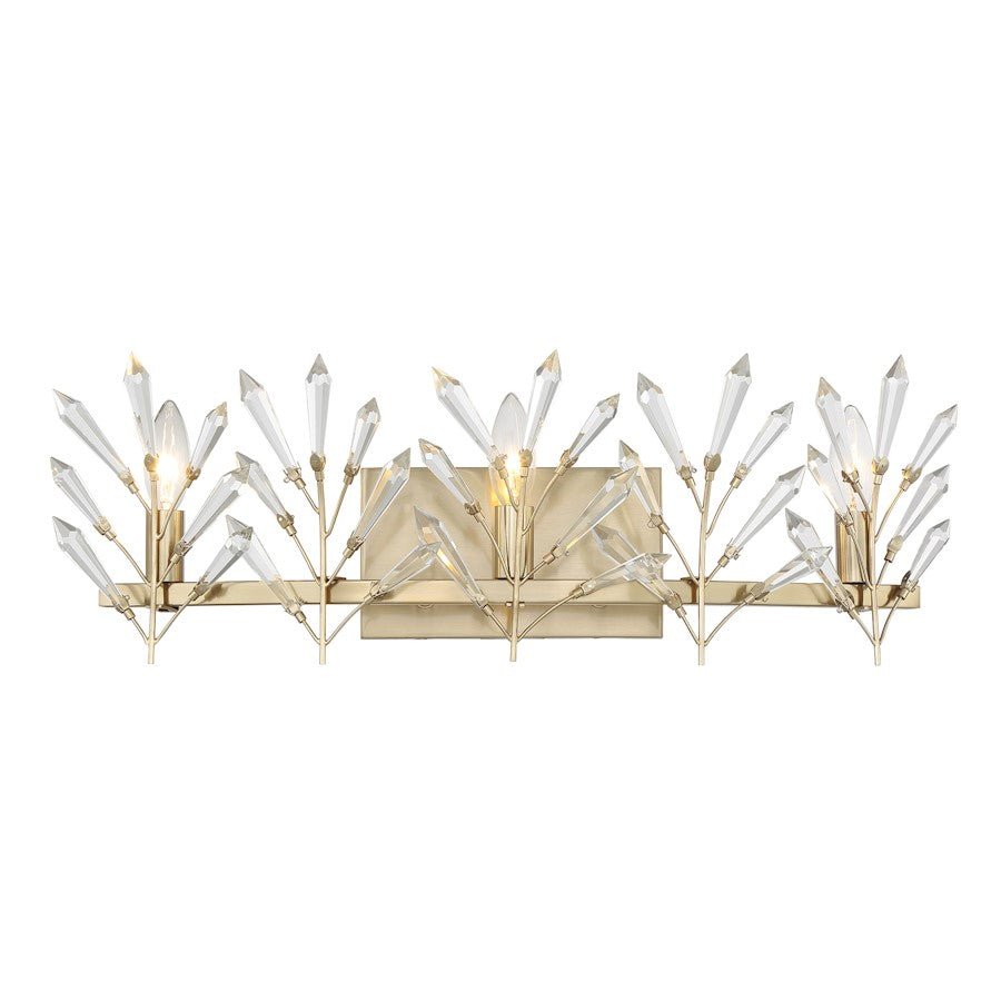Savoy House Orianna 3 Light Bath, Noble Brass