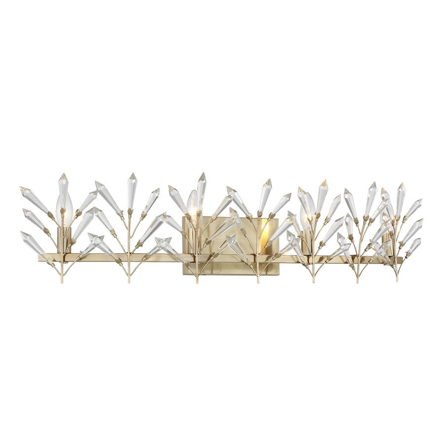 Savoy House Orianna 4 Light Bath, Noble Brass