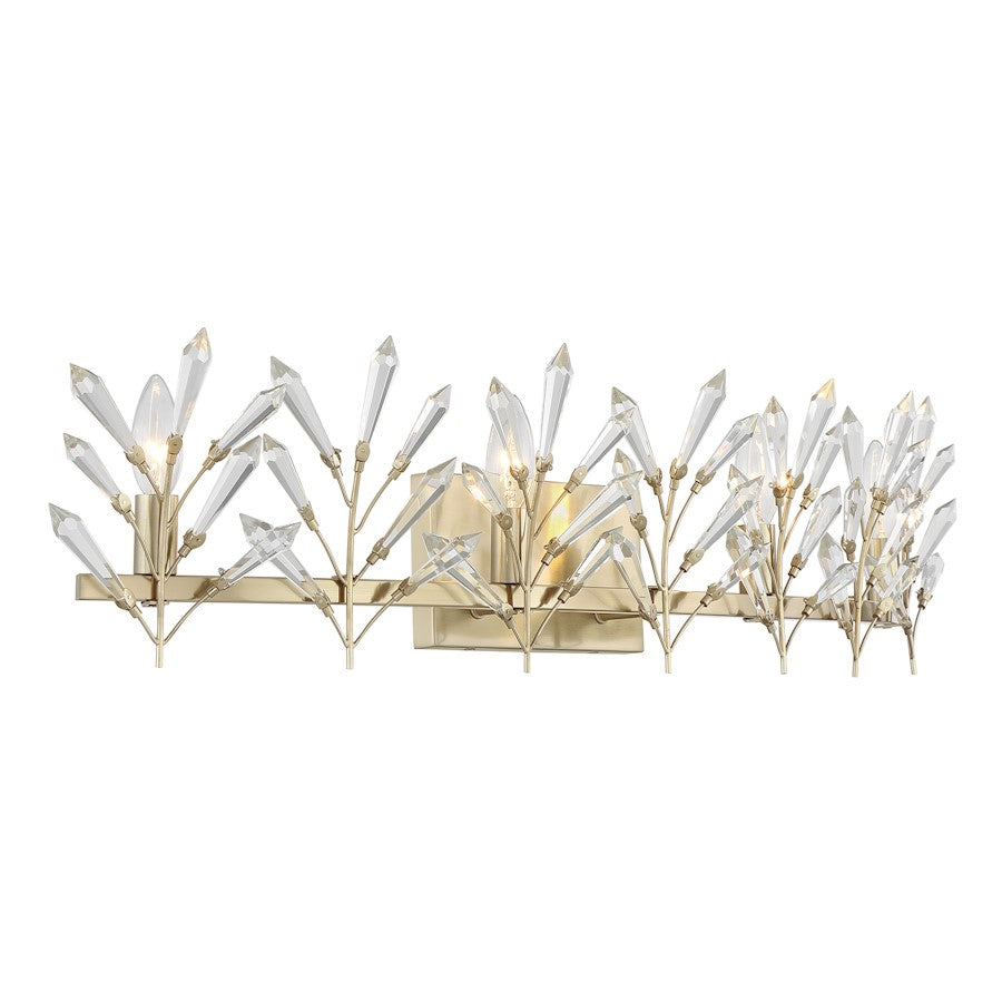 Savoy House Orianna 4 Light Bath, Noble Brass