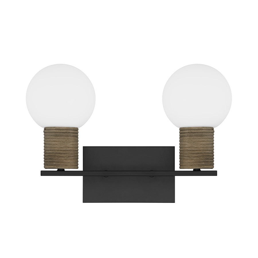 Savoy House Jarrell 2 Lt Bath Sconce, White, Matte Black