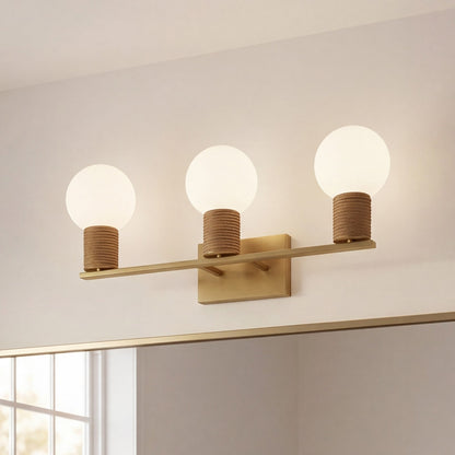 Savoy House Jarrell 3 Lt Bath Sconce, White, Warm Brass
