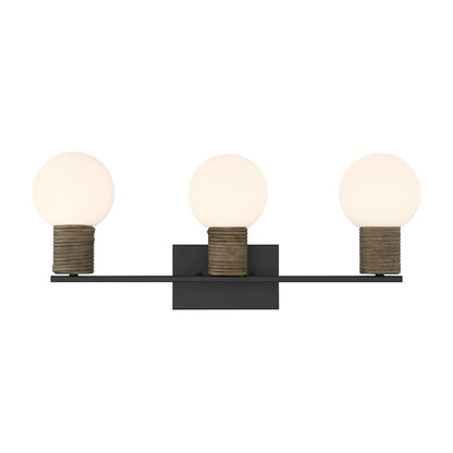 Savoy House Jarrell 3 Lt Bath Sconce, White, Matte Black