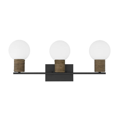 Savoy House Jarrell 3 Lt Bath Sconce, White, Matte Black