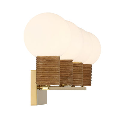 Savoy House Jarrell 4 Lt Bath Sconce, White, Warm Brass