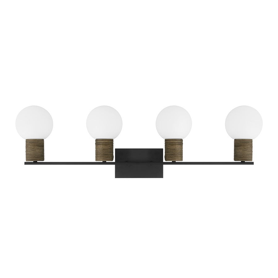 Savoy House Jarrell 4 Lt Bath Sconce, White, Matte Black