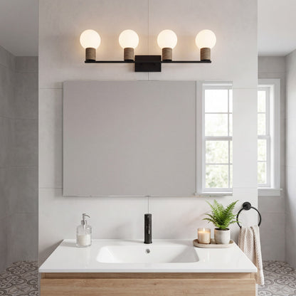 Savoy House Jarrell 4 Lt Bath Sconce, White, Matte Black