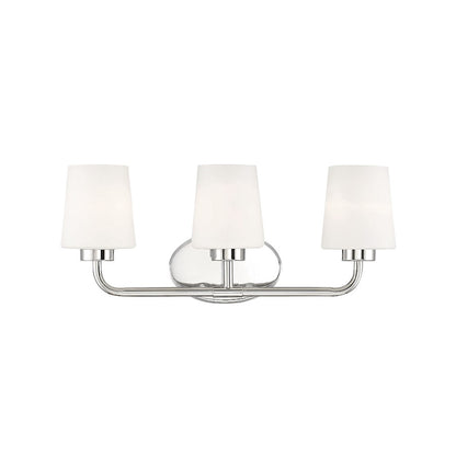3 Light Bathroom Vanity Light, Polished Nickel