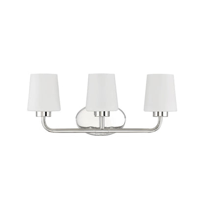 3 Light Bathroom Vanity Light, Polished Nickel