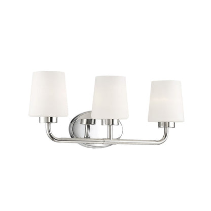 3 Light Bathroom Vanity Light, Polished Nickel