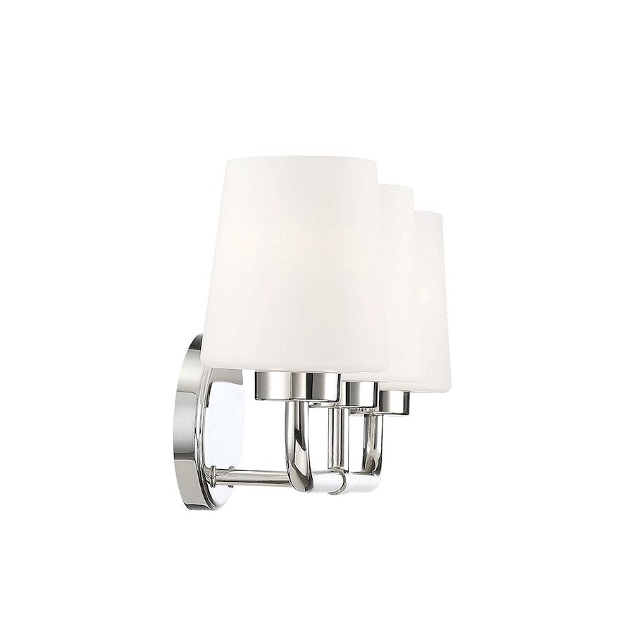 3 Light Bathroom Vanity Light, Polished Nickel