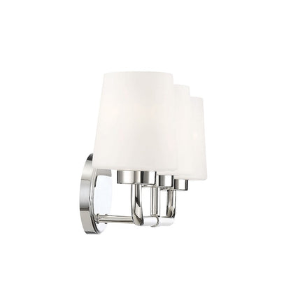 3 Light Bathroom Vanity Light, Polished Nickel