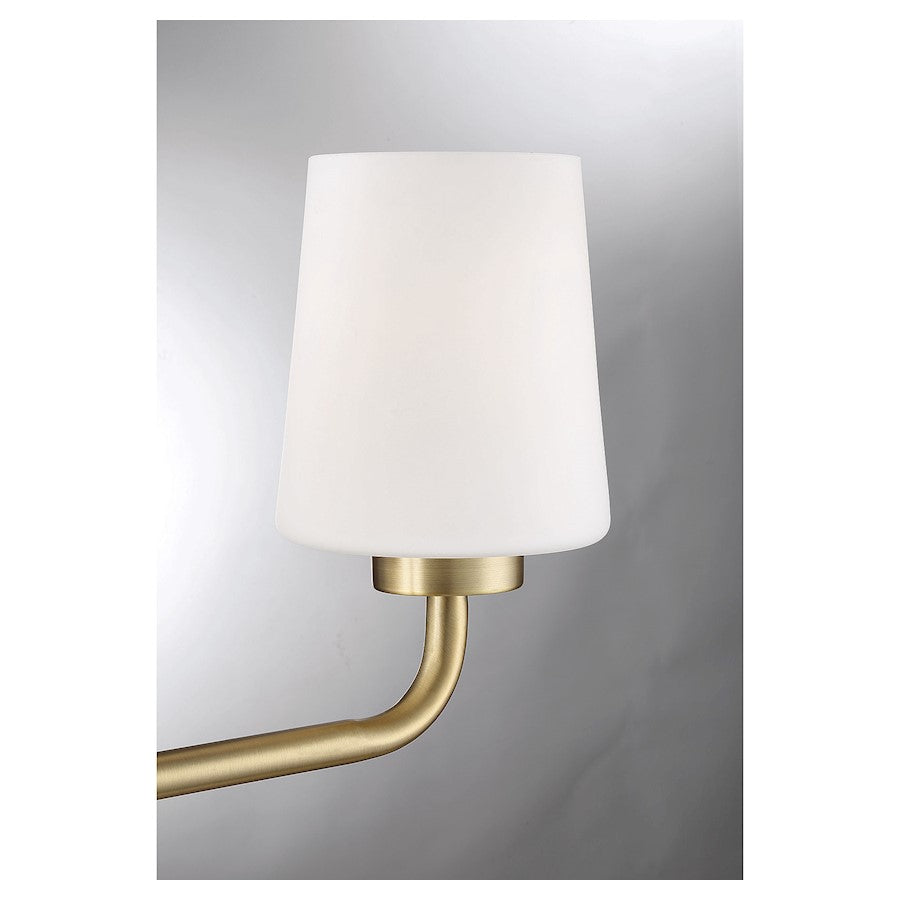 3 Light Bathroom Vanity Light, Warm Brass