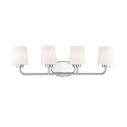 4 Light Bathroom Vanity Light, Polished Nickel