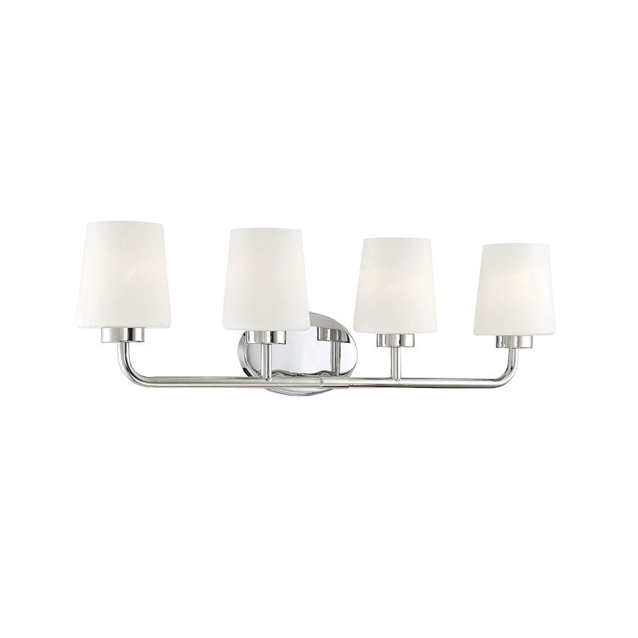 4 Light Bathroom Vanity Light, Polished Nickel