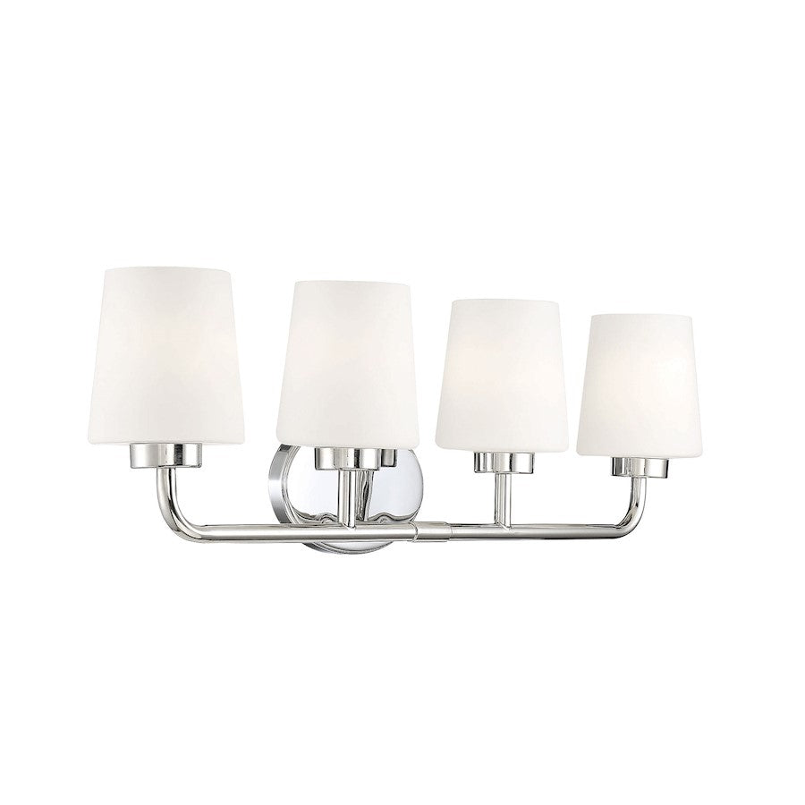 4 Light Bathroom Vanity Light, Polished Nickel