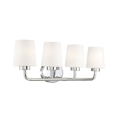 4 Light Bathroom Vanity Light, Polished Nickel