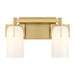 Savoy House Caldwell 2-Light Bathroom Vanity Light, Warm Brass - 8-4128-2-322