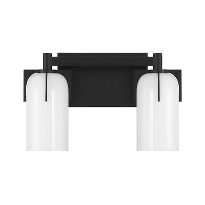 2 Light Bathroom Vanity Light, Matte Black