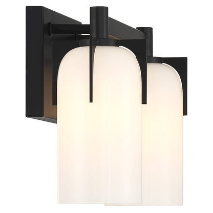 2 Light Bathroom Vanity Light, Matte Black