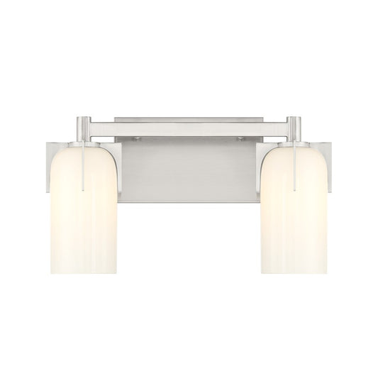 Savoy House Caldwell 2 Light Bath, Satin Nickel/Etched White Opal - 8-4128-2-SN