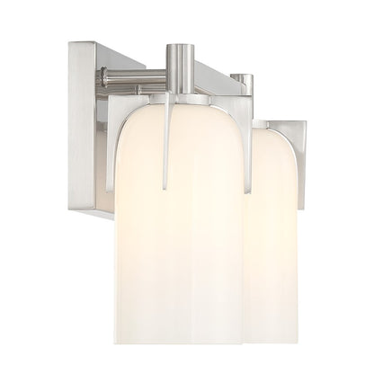 2 Light Bathroom Vanity Light, Satin Nickel