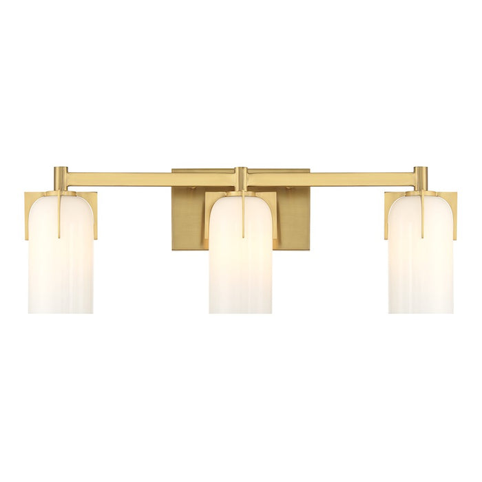 Savoy House Caldwell 3-Light Bathroom Vanity Light, Warm Brass - 8-4128-3-322