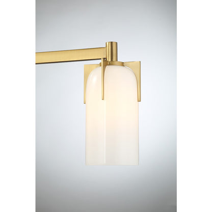 3 Light Bathroom Vanity Light, Warm Brass