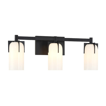 3 Light Bathroom Vanity Light, Matte Black