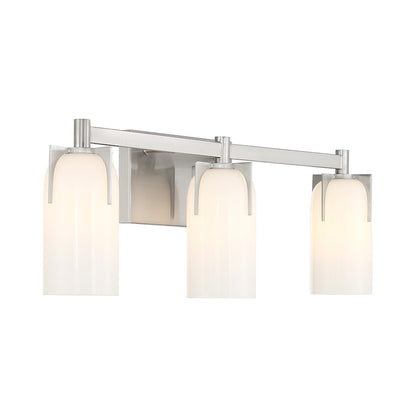 3 Light Bathroom Vanity Light, Satin Nickel