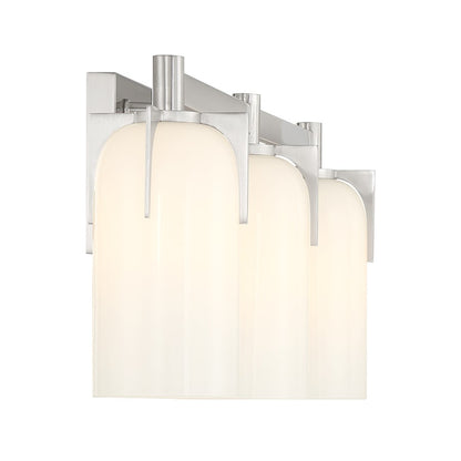 3 Light Bathroom Vanity Light, Satin Nickel