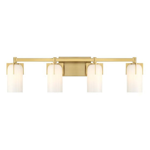 Savoy House Caldwell 4-Light Bathroom Vanity Light, Warm Brass - 8-4128-4-322