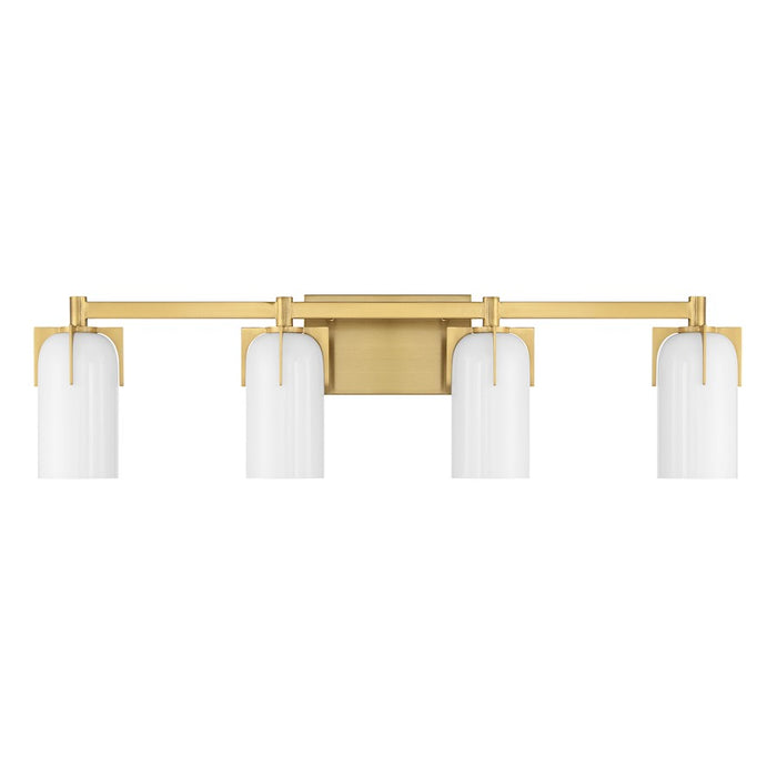 Savoy House Caldwell 4-Light Bathroom Vanity Light, Warm Brass