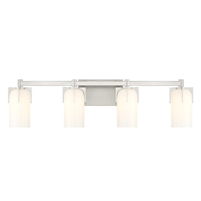 Savoy House Caldwell 4-Light Bathroom Vanity Light, Satin Nickel - 8-4128-4-SN