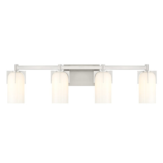 Savoy House Caldwell 4-Light Bathroom Vanity Light, Satin Nickel - 8-4128-4-SN