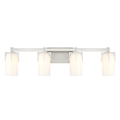 4 Light Bathroom Vanity Light, Satin Nickel