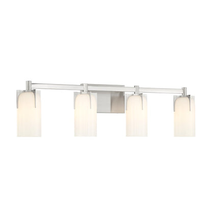 4 Light Bathroom Vanity Light, Satin Nickel