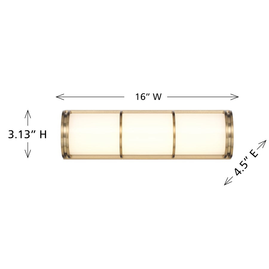 Savoy House Harper LED 16" Bath Sconce, Warm Brass