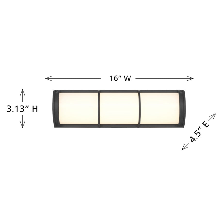 Savoy House Harper LED 16" Bath Sconce, White, Matte Black