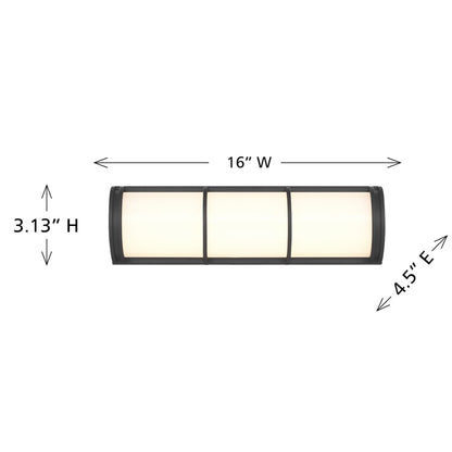 Savoy House Harper LED 16" Bath Sconce, White, Matte Black