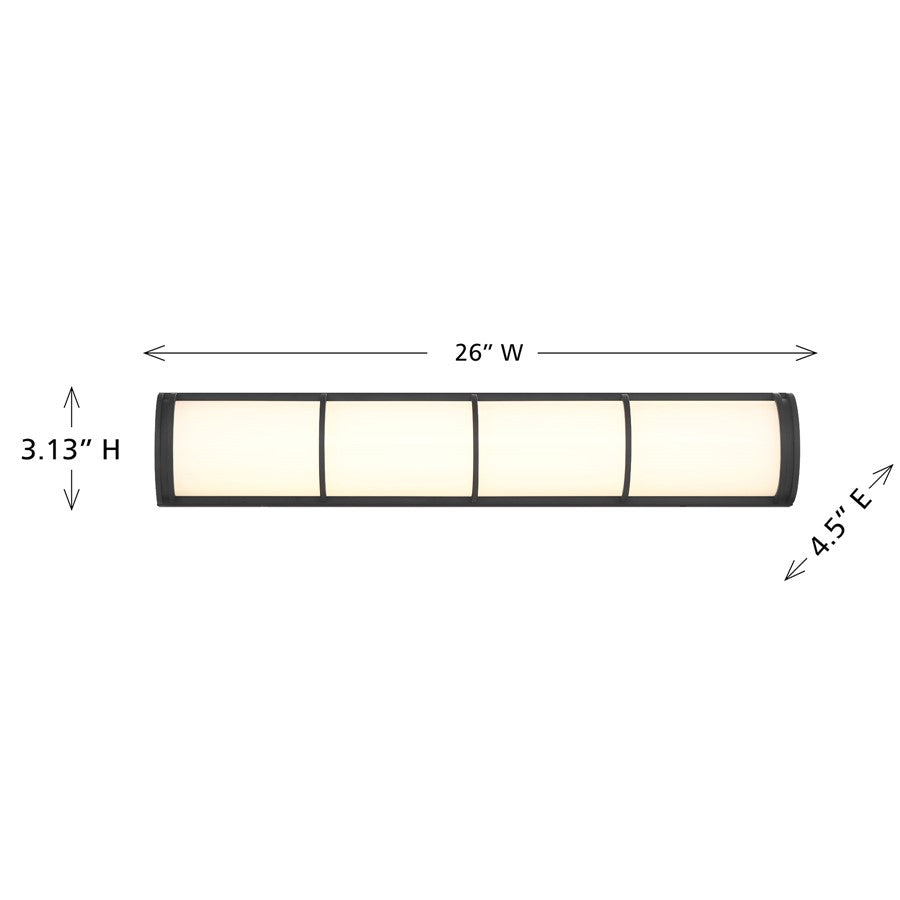 Savoy House Harper LED 26" Bath Sconce, White, Matte Black