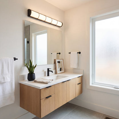 Savoy House Harper LED 36" Bath Sconce, White, Matte Black