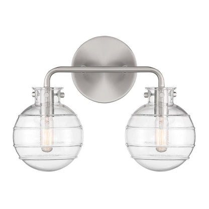 2 Light Bathroom Vanity Light, Matte Black